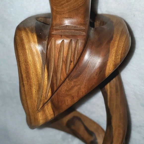 Carved Wood Eternal Love Sculpture - Picture 5 of 16